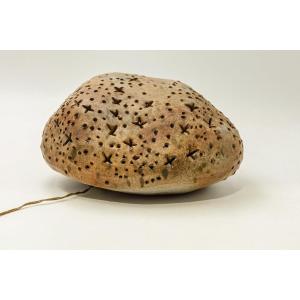Lampe miche galet Agnès Escala 1970's céramique émaillée