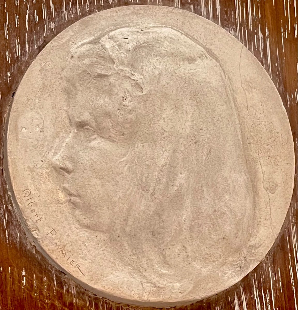 Young Girl In Profile Signed - Albert Pommier 1880-1944