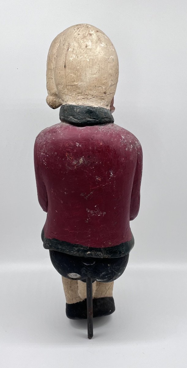 Fairground Art - Alsace Or Flemish - Couple In Polychrome Carved Wood - Late 19th Early 20th.-photo-1