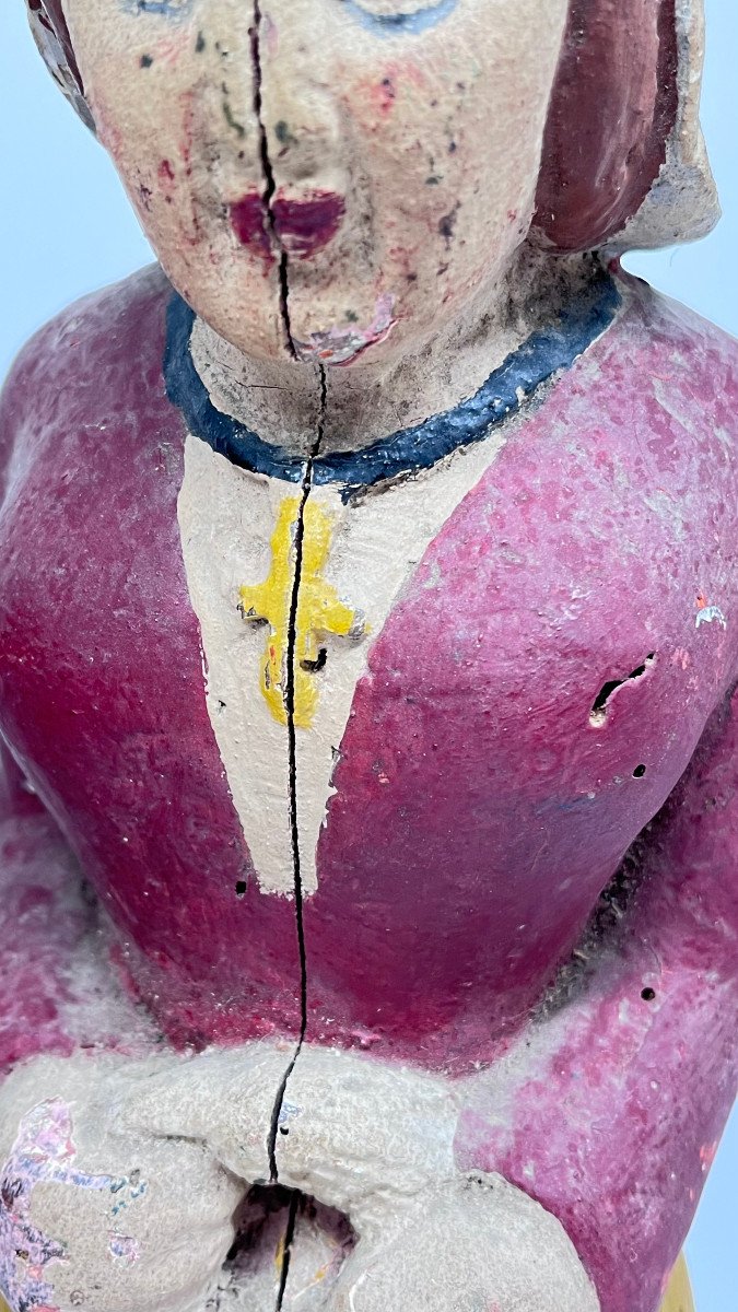 Fairground Art - Alsace Or Flemish - Couple In Polychrome Carved Wood - Late 19th Early 20th.-photo-6