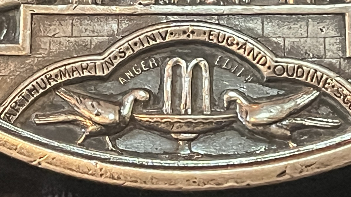 Médaille en argent de baptême du Marquis  de Balleroy offerte par le Duc  Fitz-James-photo-4