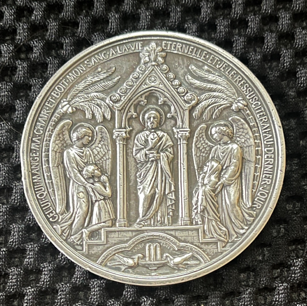 Médaille en argent de baptême du Marquis  de Balleroy offerte par le Duc  Fitz-James-photo-6