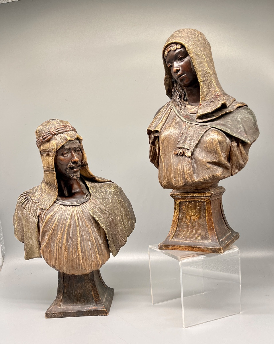 Fr. Goldsheider - Pair Of Oriental Busts - Circa 1880 Vienna 