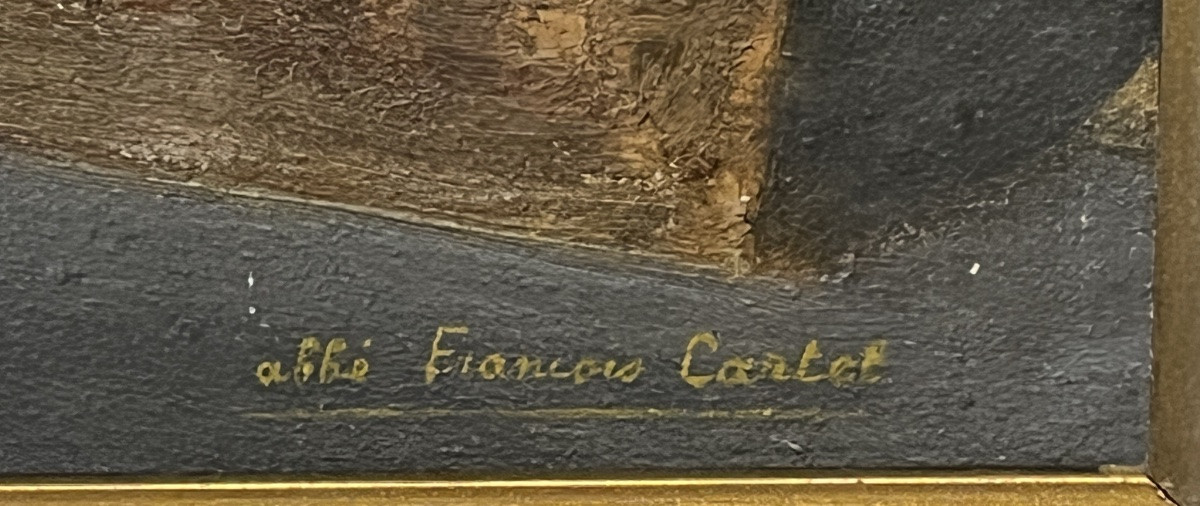 Scène d’intérieur  fin 19e  - Abbé François Cartel ( Caen?)-photo-3