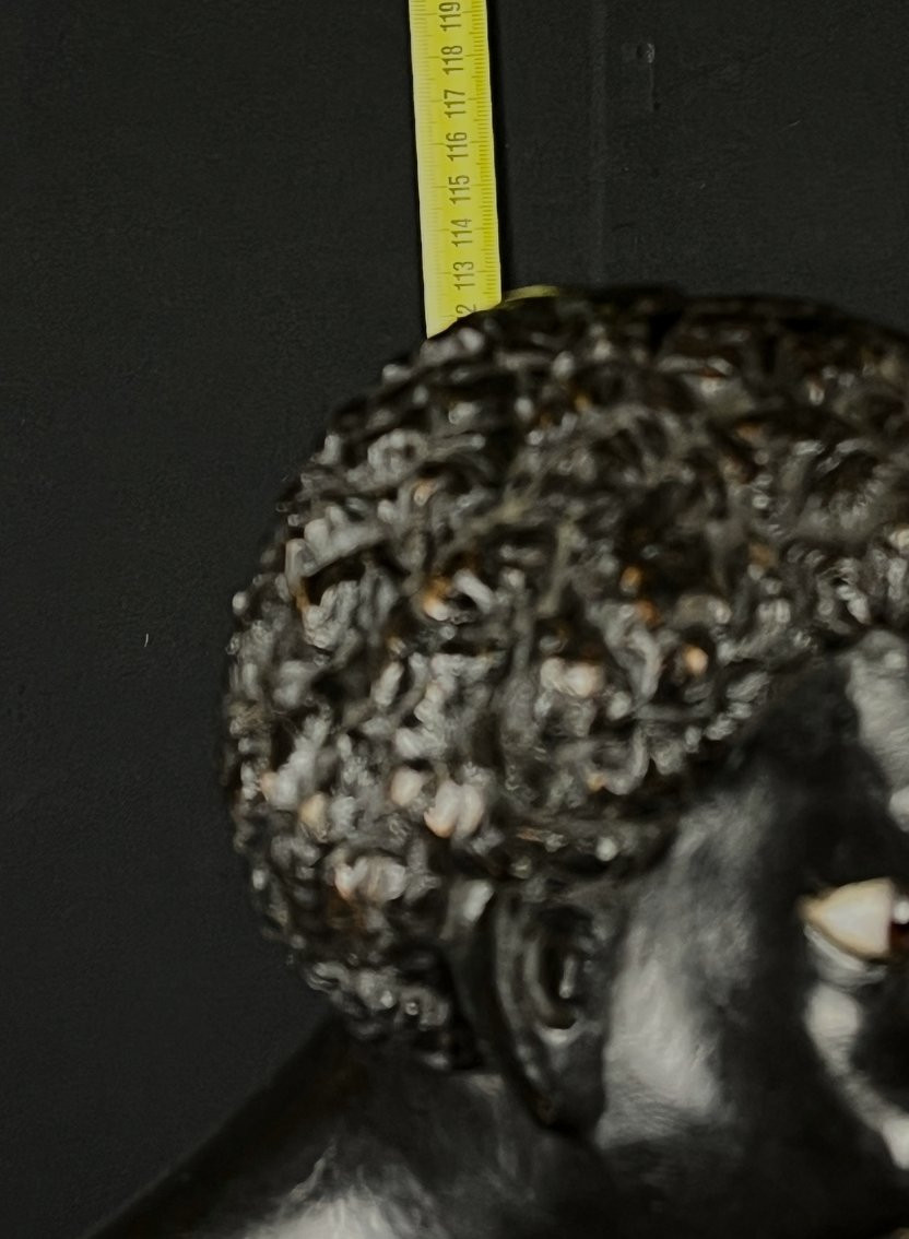 Nubian Servant Late 19th Century - Carved Wood 115 Cm-photo-8