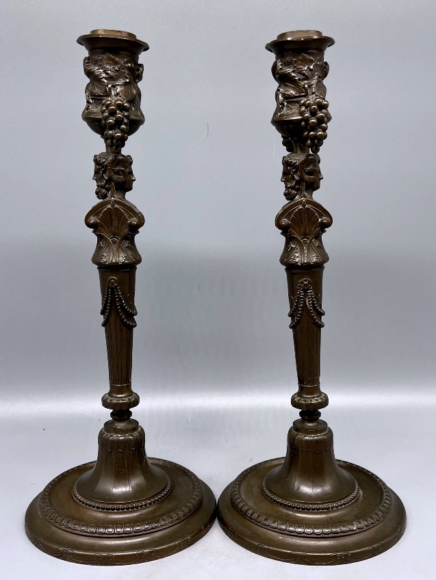 Pair Of Candlesticks - Barbedienne 19th Century-photo-4