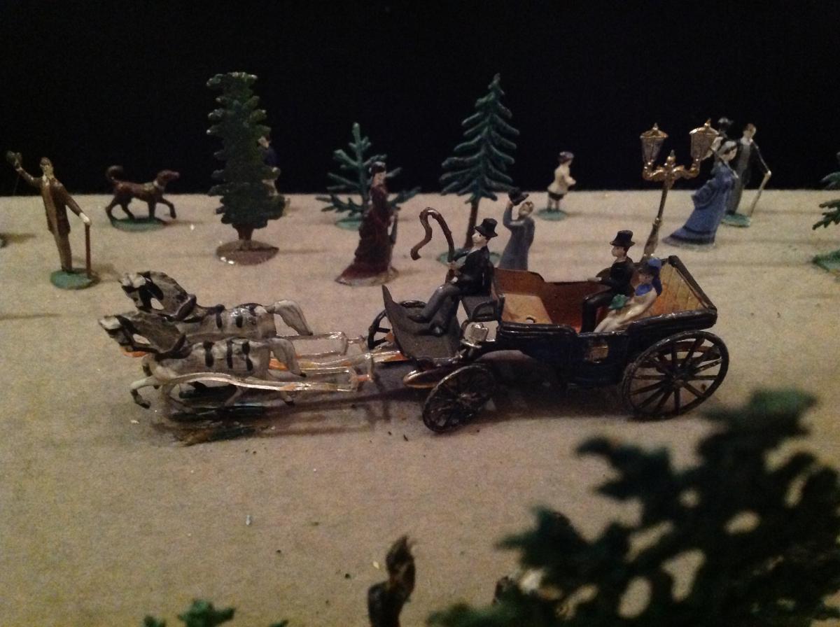 Diorama - Les Champs Elysées - époque Napoleon 3 - Allgeyer Fürth - -photo-3