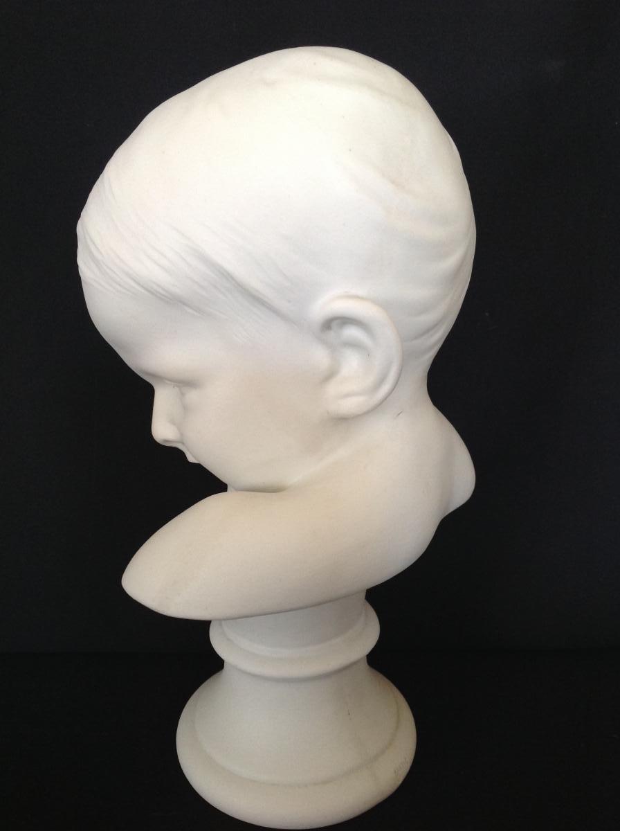 Child Biscuit Bust - René Charles Masse  1855-1913-photo-3