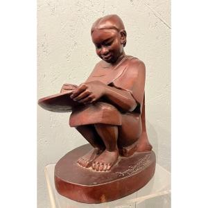 Sculpture Femme Malgache - 1946 