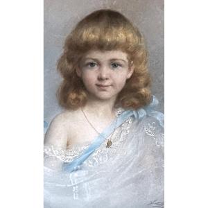 Delphin  Enjolras (1857-1945) - enfant au ruban