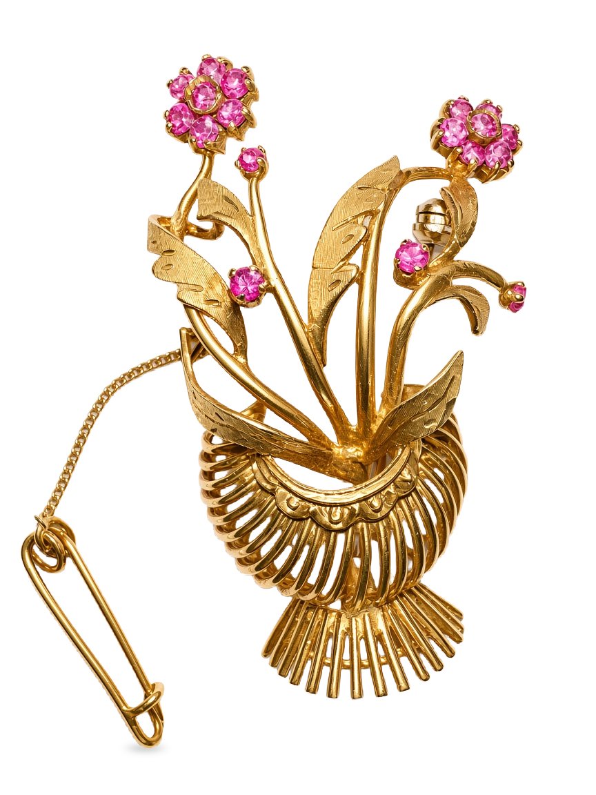 18kt Yellow Gold Brooch-photo-2