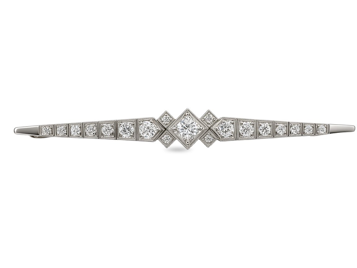 18kt White And Yellow Gold Brooch-photo-3