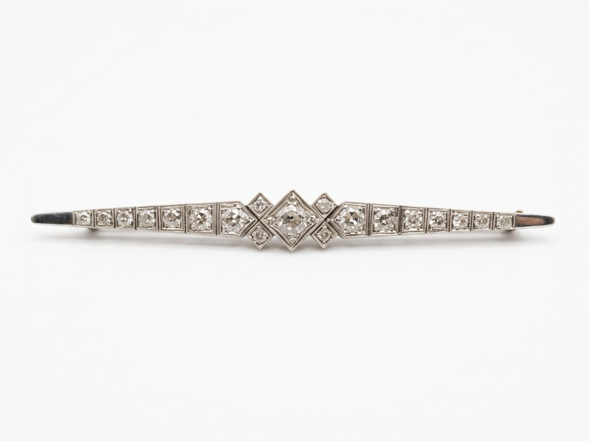 18kt White And Yellow Gold Brooch