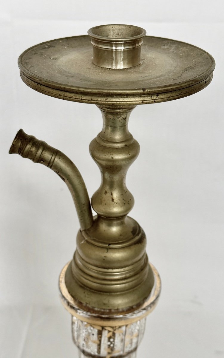 Beautiful 19th Century Ottoman Hookah In Enamelled And Gilded Bohemian Crystal-photo-1