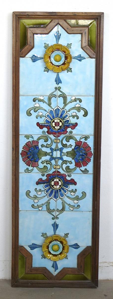 Decorative Panel De Faience Tiles Slip End Nineteenth