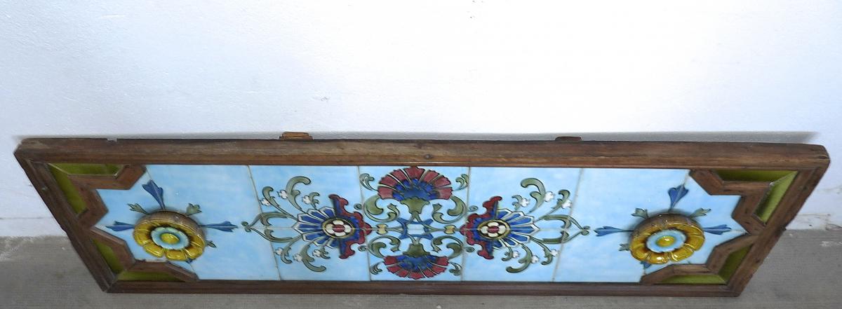 Decorative Panel De Faience Tiles Slip End Nineteenth-photo-3