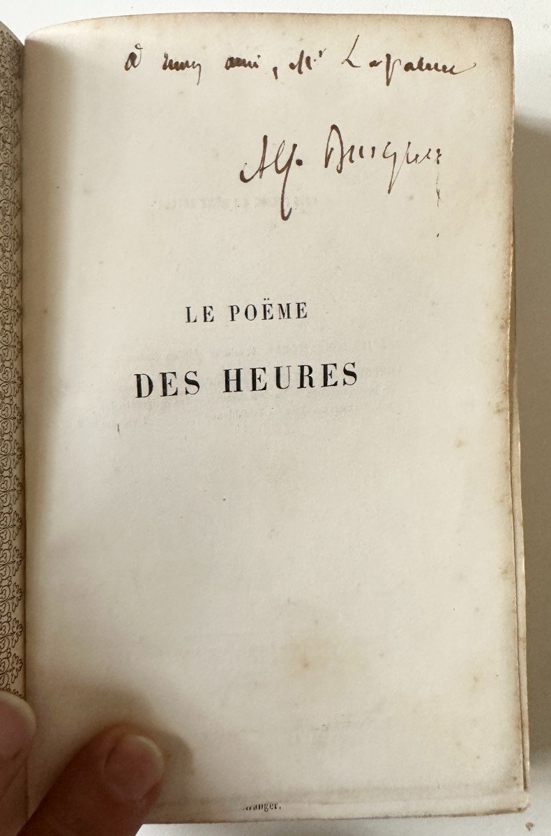 Alfred Busquet Le Poéme Des Heures édition Originale De 1855 Avec Envoi Autographe Belle Reliur-photo-3