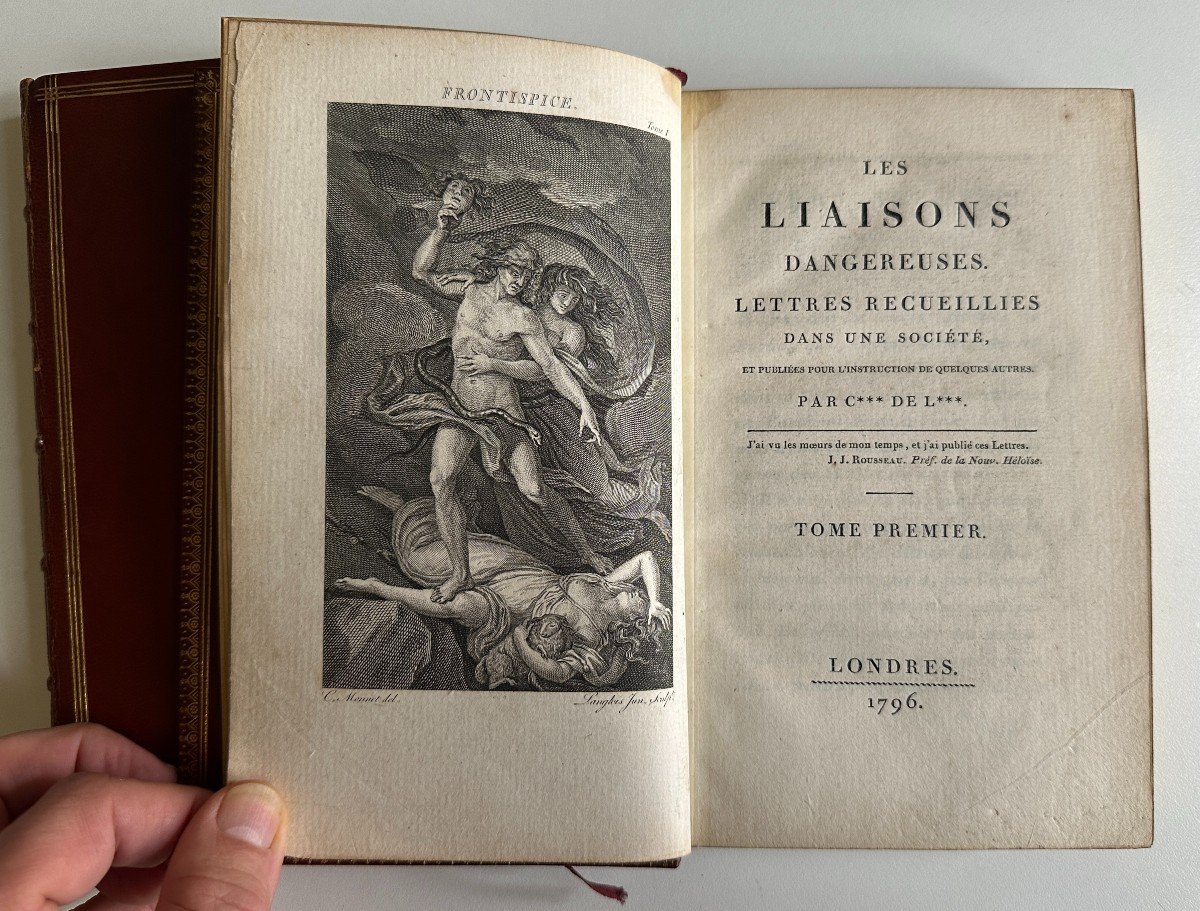 Les Liaisons Dangereuses 1796 Pierre Choderlos De Laclos Reliure Plein Maroquin Signée Gruel-photo-2