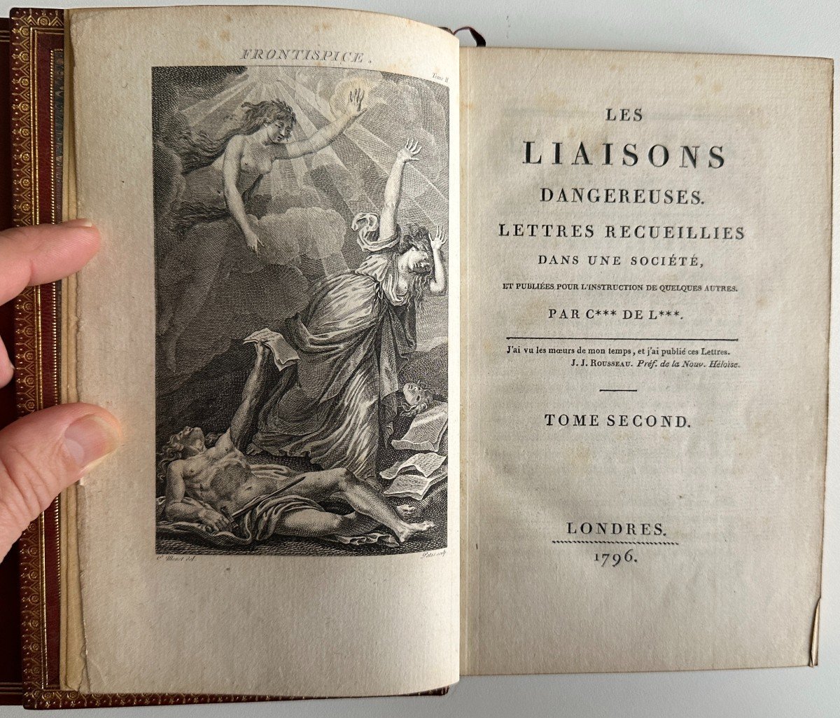 Les Liaisons Dangereuses 1796 Pierre Choderlos De Laclos Reliure Plein Maroquin Signée Gruel-photo-4