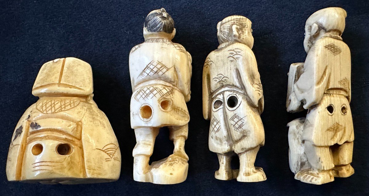 4 Netsukés Japon XIXe Siècle-photo-3