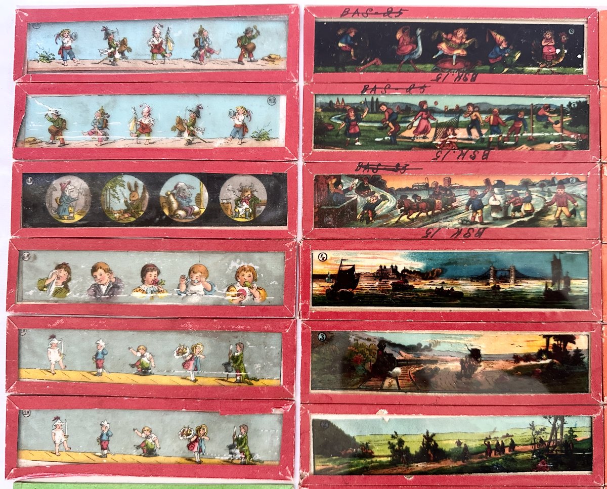 102 Antique Plates For Magic Lantern By Boutet De Monvel, O'galop, Circus Tales Etc.-photo-1