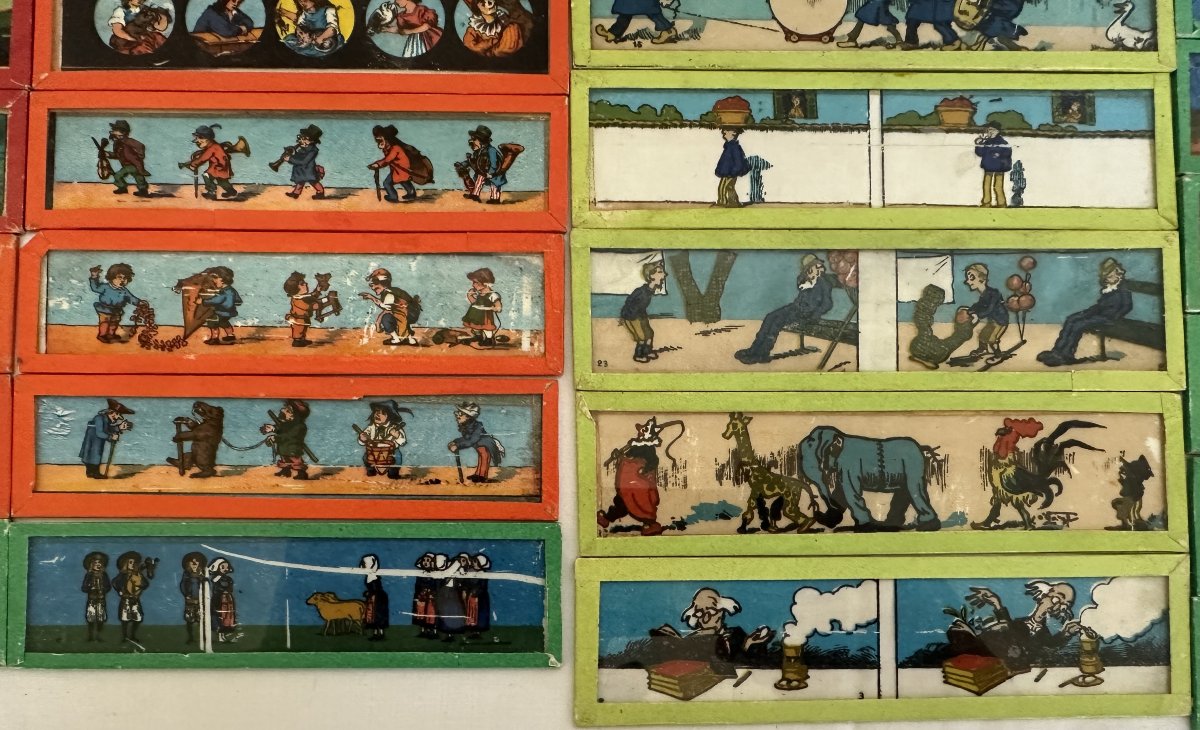 102 Antique Plates For Magic Lantern By Boutet De Monvel, O'galop, Circus Tales Etc.-photo-4