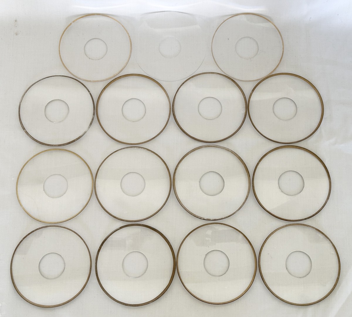 15 Coupelles Bobèches époque Napoléon III En Verre Pour Candélabres Bougeoirs Chandeliers 