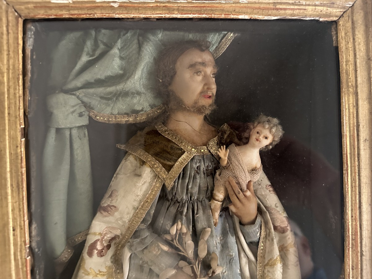 Wax Dressed In Nancy, 18th Century, Attributed To The Guillot Brothers, St. Joseph, Husband Of The Blessed Virgin-photo-7