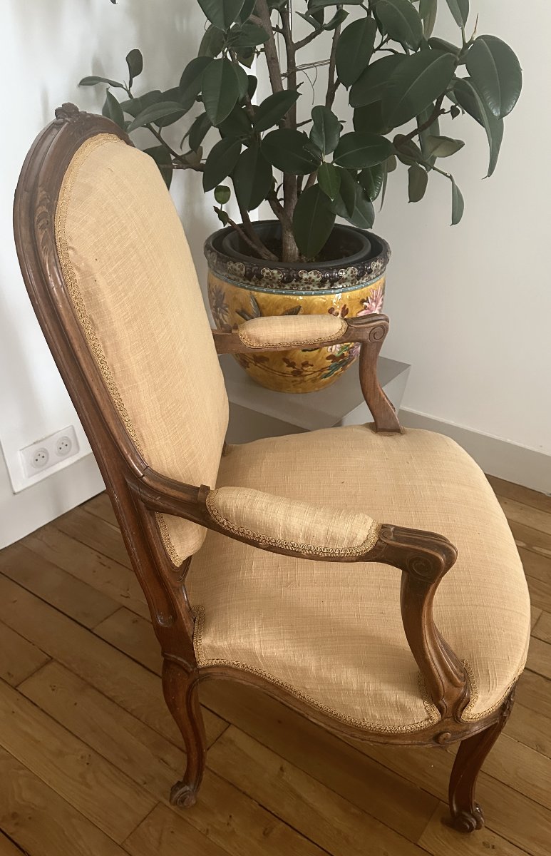 Important Louis XV Style Queen's Armchair-photo-1