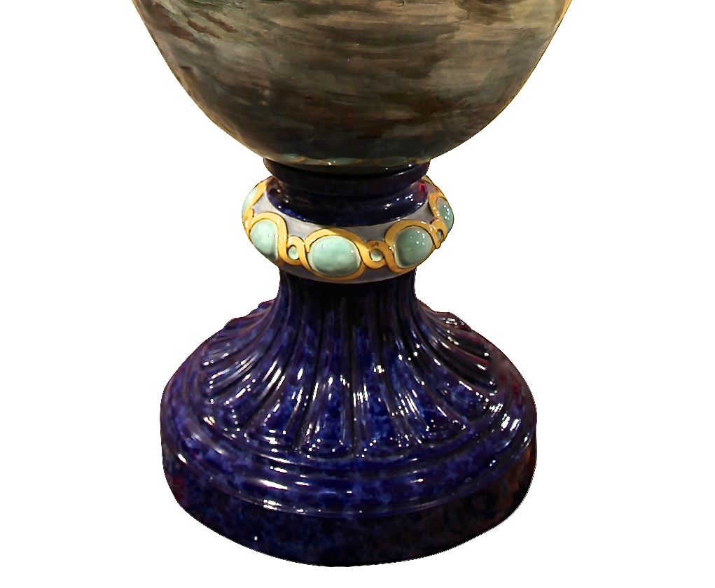 Monumental Ceramic Vase Signed Jean Auguste Napoleon III-photo-4