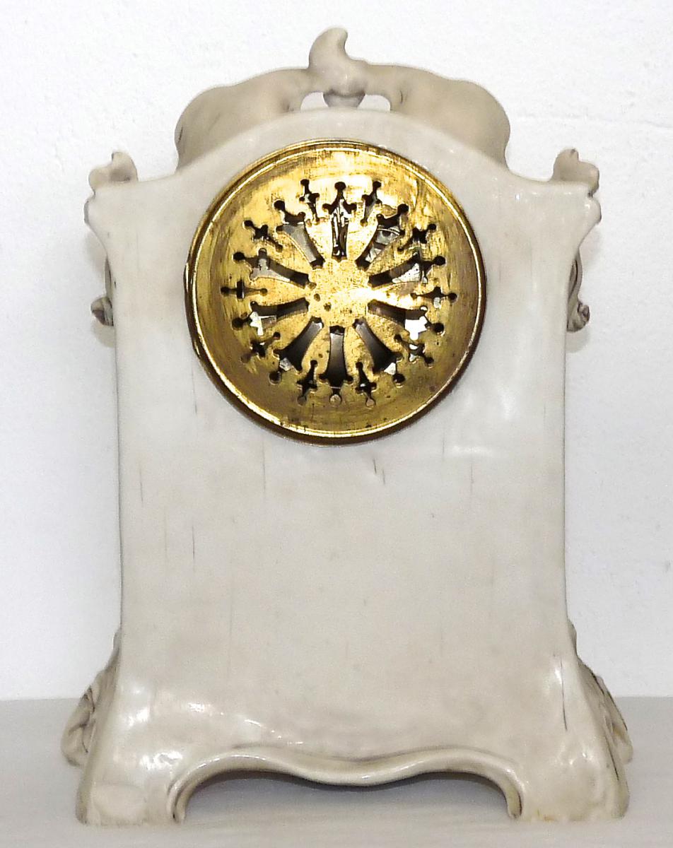 Great Clock Porcelain Art Nouveau Signed Royal Dux Bohémia-photo-4