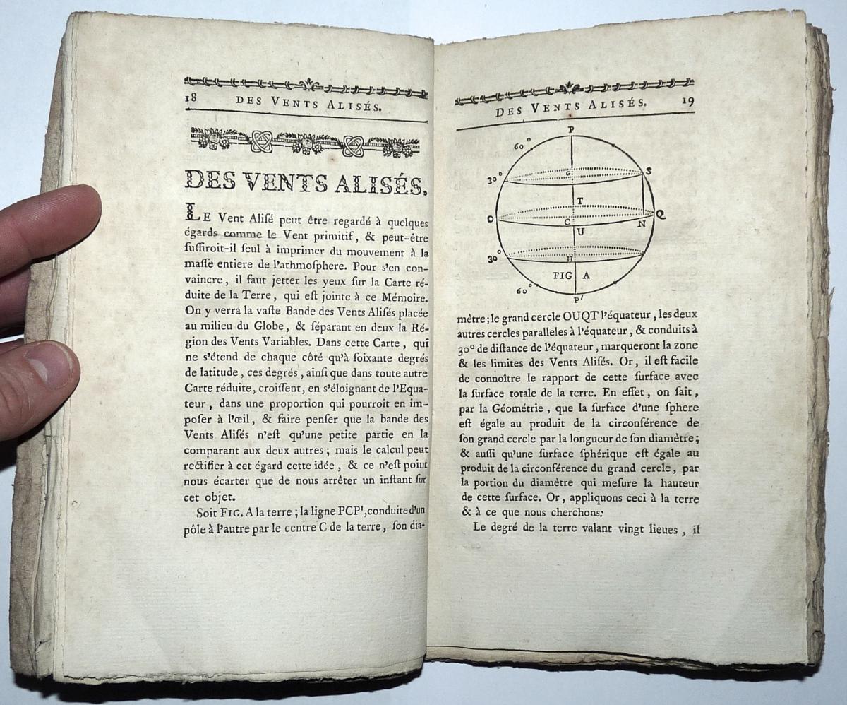 Théorie Des Vents 1786 Par Le Chevalier De La Coudraye Rare Ouvrage Scientifique Avec Sa Carte -photo-4