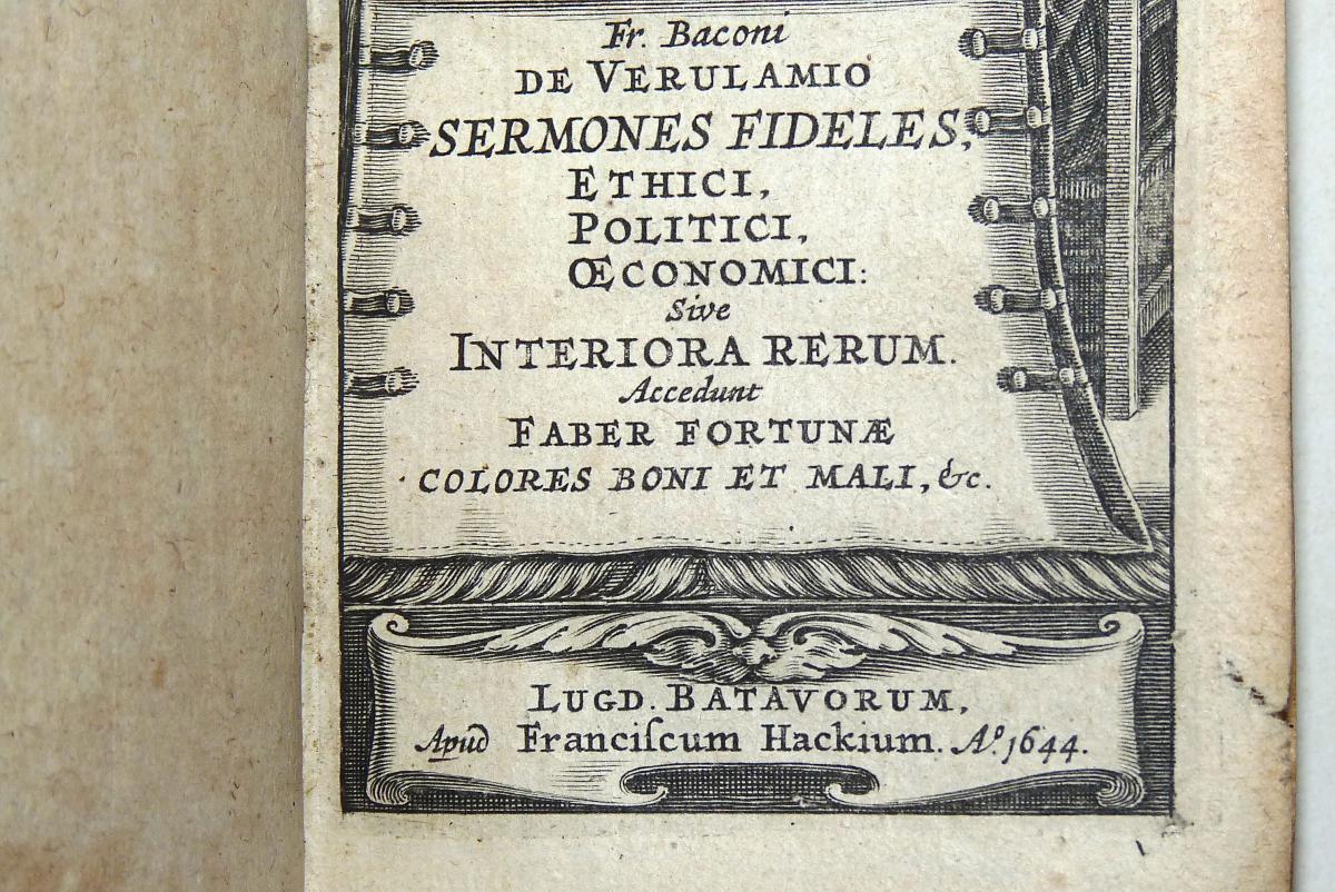 Bacon Francis - Sermones Fideles , Ethici, Politici, Oeconomici- 1644-photo-5