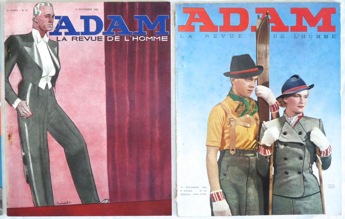 Adam La Revue De l'Homme - 12 Numéros - Année 1933 Complète Du N°81 Au N°92 - Mode Masculine-photo-1