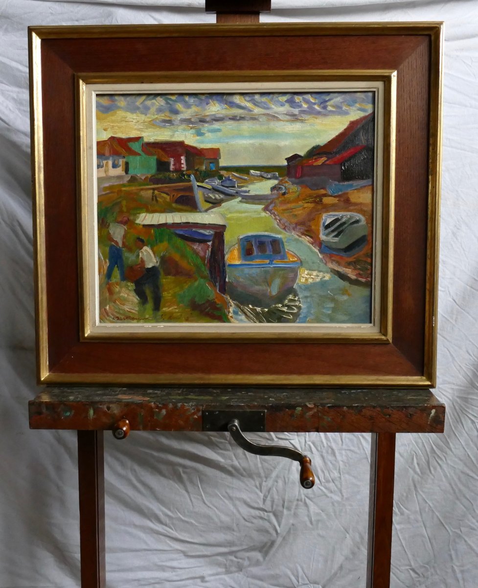 Oil On Canvas Signed Berthommé Saint André From 1952-photo-4
