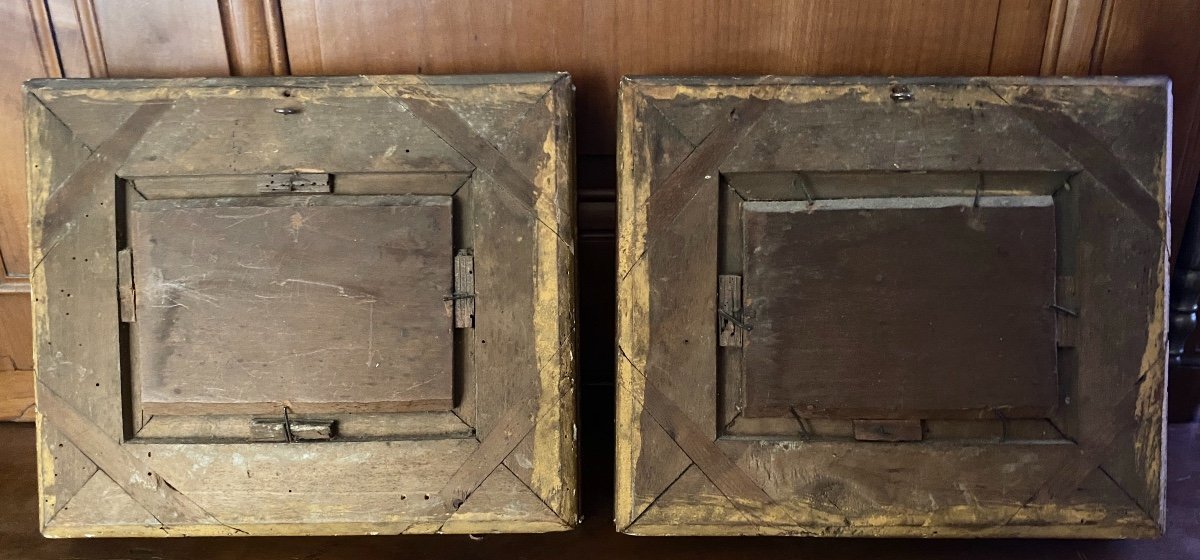 Pair Of Paintings Signed Alphonse Cassard Around 1830 With Fine Period Frames-photo-8