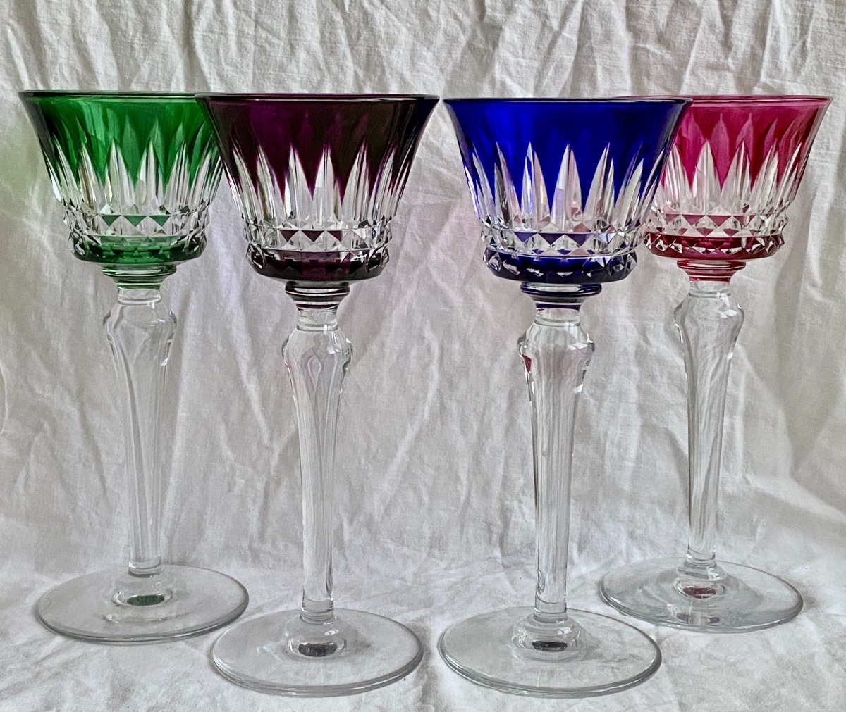 4 Grands Verres Baccarat Modèle Piccadily Signés-photo-1