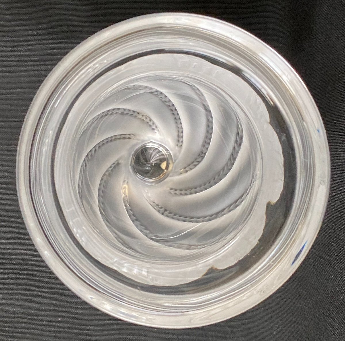 Vase Signed Lalique Model Ermenonville 1950/1970-photo-2