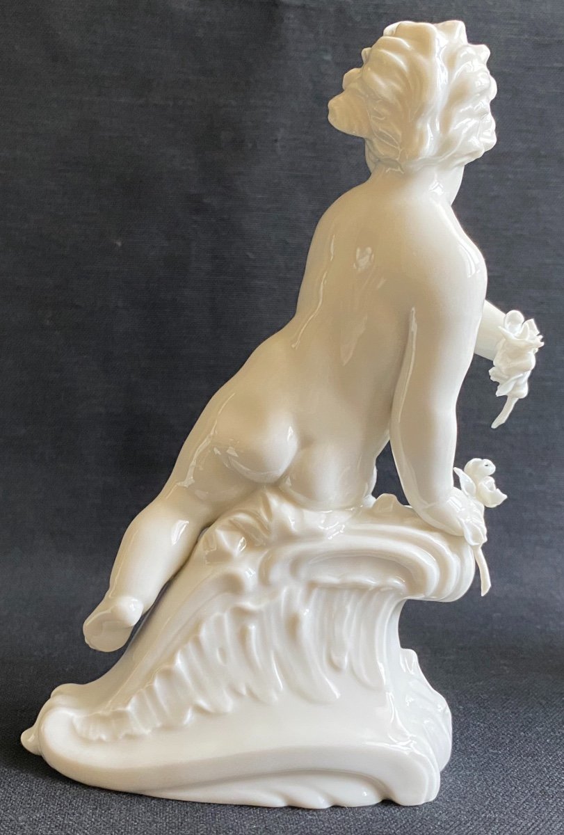 3 Nymphenburg Porcelain Statuettes After Bustelli And Frankenthal-photo-7