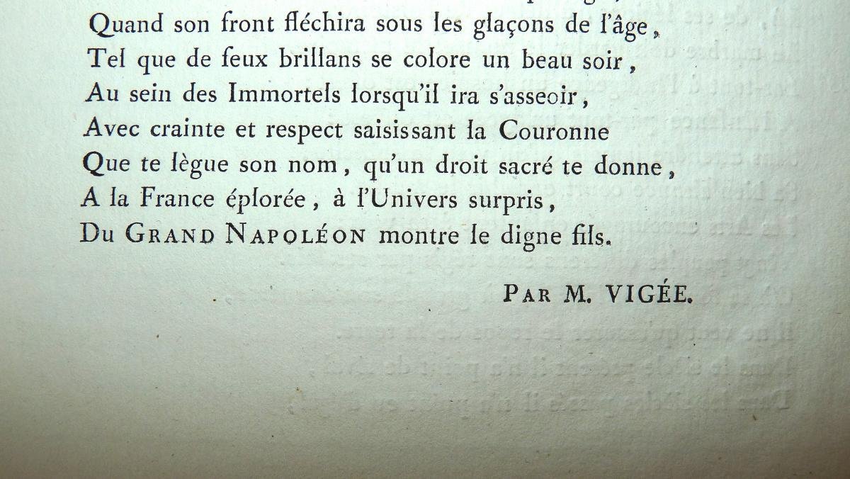 Rare E.o De 1811 Du Discours Au Roi De Rome Pour La Naissance De l'Aiglon Par Vigée.l Guillaume-photo-4