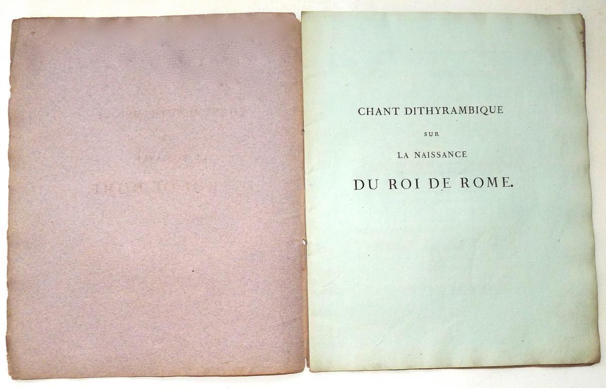 Rare E.o De 1811 Du Chant Dithyrambique Sur La Naissance Du Roi De Rome Par  Tissot