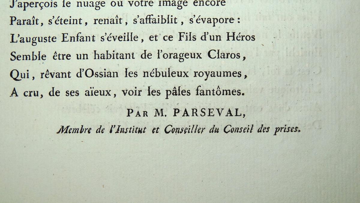 Rare E.o De 1811 Du Chant Héroïque Composé Pour La Naissance Du Roi De Rome Par P. Grandmaison-photo-4