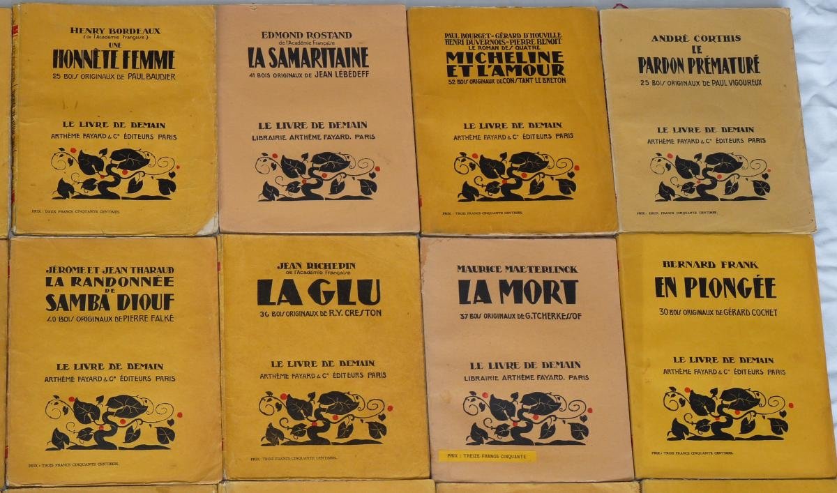 36 Volumes The Book Of Tomorrow Arthème Fayard Editions Original Engravings-photo-4