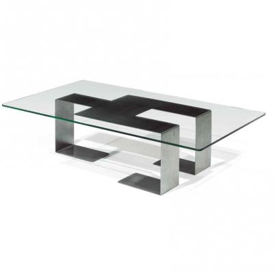 Table Late Period 1970 Steel And Glass