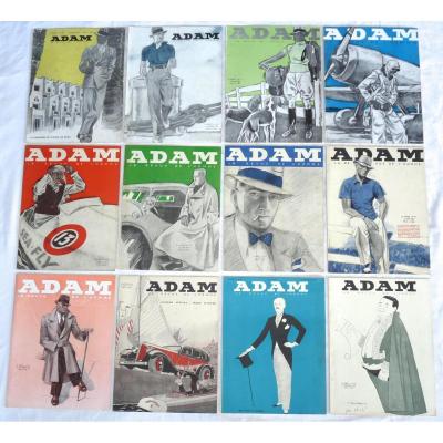 Adam The Journal Of Man - 12 Numbers - Full Year 1932 From No. 69 At No. 80 - Men's Fashion