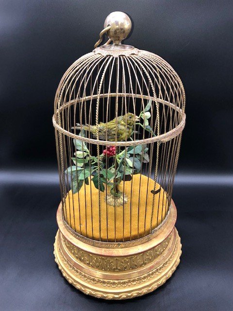 Automaton Whistling Bird Cage By Maison Bontems-photo-2