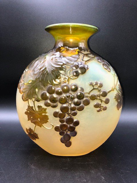 Rare Vase E.gallé Soufflé-moulé-photo-2