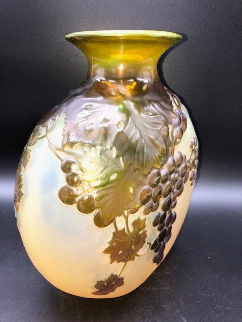 Rare Vase E.gallé Soufflé-moulé-photo-4