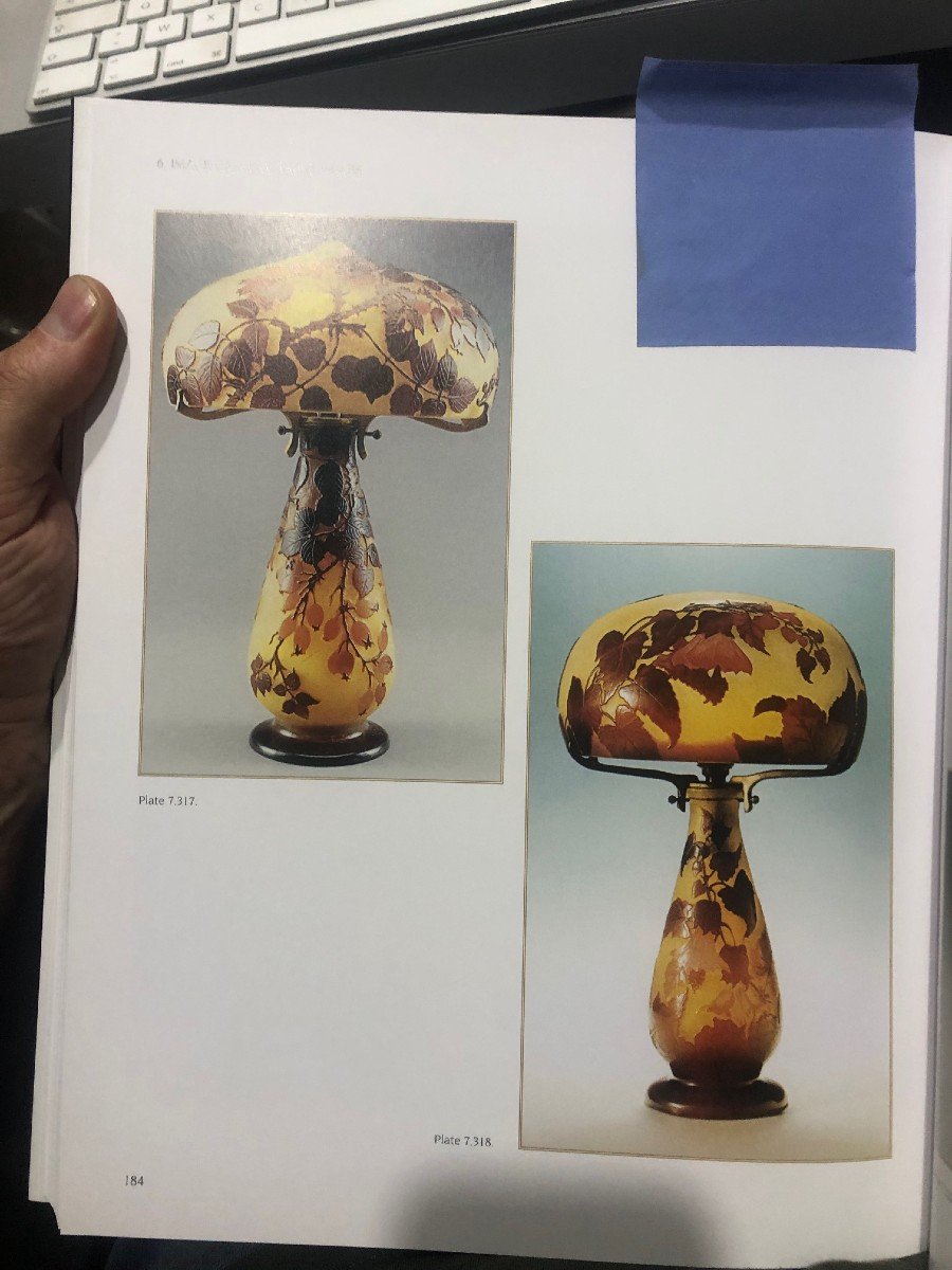 Rare Emile Gallé Mushroom Lamp-photo-8