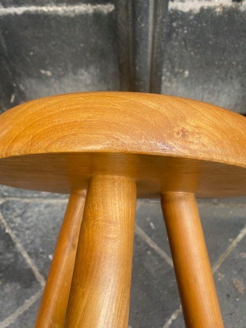 Tabouret Tripode Haut Berger Par Charlotte Perriand (1903-1999)-photo-6